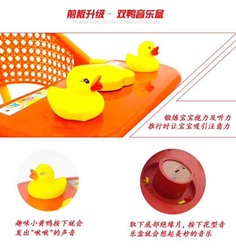 爆款夏季万向轮手工制作婴儿塑料仿藤椅手推车四轮车轻便竹子童车