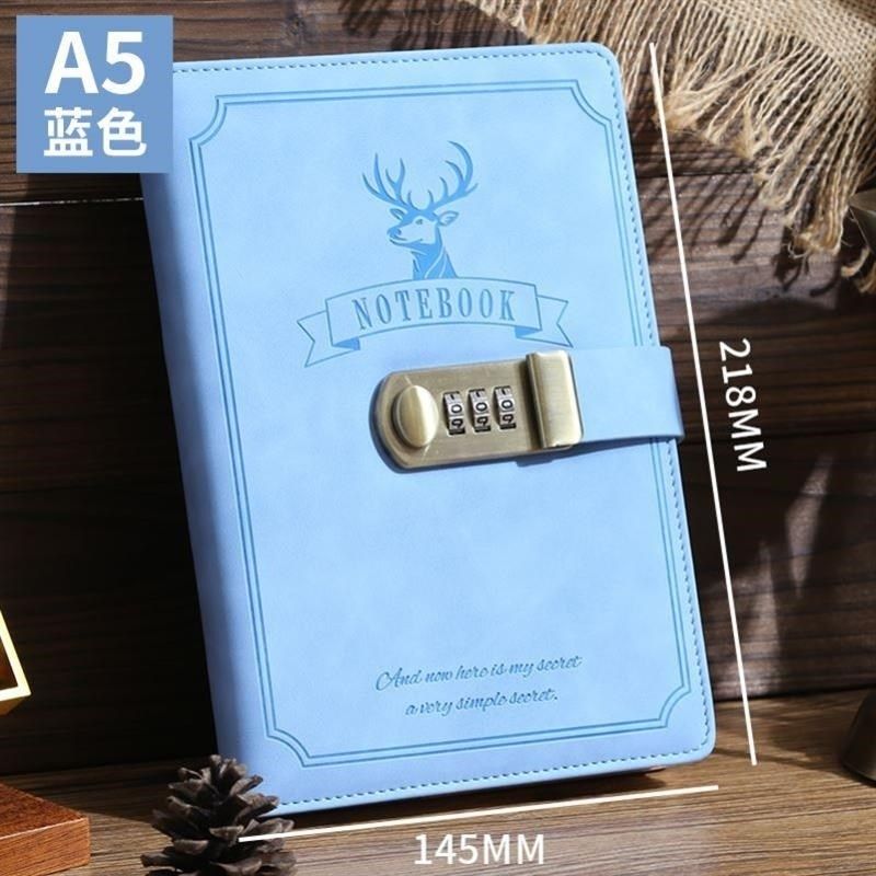存单收纳夹带密码日记本成人带锁高颜值女孩男生小众本可贴照片