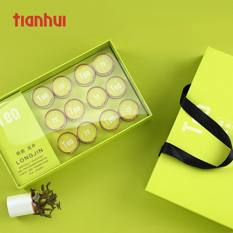 天汇包装茶叶礼盒茶包装6罐12罐绿茶红茶小罐包R装盒纸盒开窗空盒