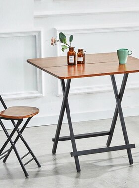 ~牌桌方桌4人6歺卓餐桌小户型6060方M桌折叠餐枱80乘80面板