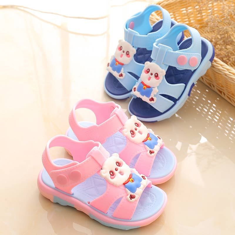 儿童凉鞋女夏季 宝宝2岁小童胶鞋女孩公主防滑软底男童夏小孩塑料
