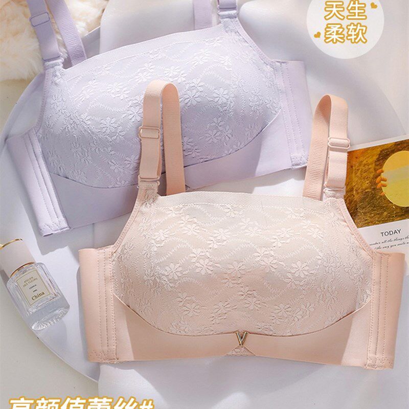 适合小胸女性的防暴露内衣,托举式,无线裹胸文胸,防下垂,夏季中厚
