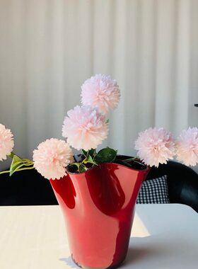 简约创意艺术琉璃插花花器摆件家居客厅桌面软装饰品装饰摆件