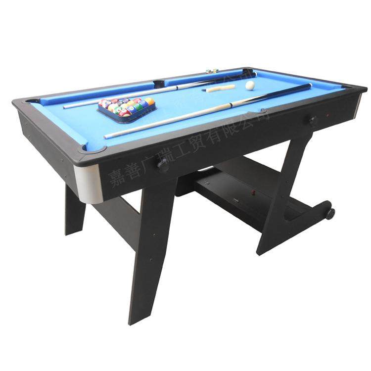 60in带折叠腿台球桌室内小撞站立式台球桌带集球盒厂家供应外贸
