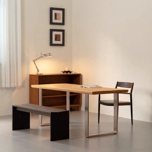 实木电脑桌现代简约办公桌电竞桌书桌餐桌长方形直拼工作台学习桌