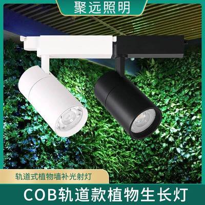 led植物轨道补光灯室内全光谱植被墙生长灯30w绿植生长补光灯