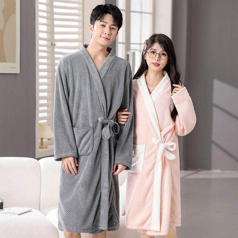 浴巾情侣款一对可穿式浴袍女非纯棉四季通用浴衣男款大人2025新款
