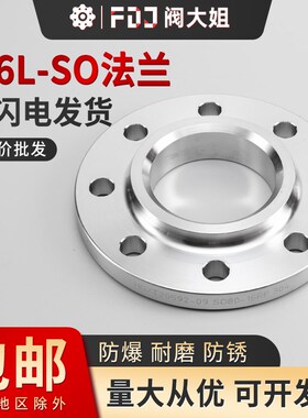 316L不锈钢法兰法兰片HG/T20592带颈平焊SO法兰RF法兰盘