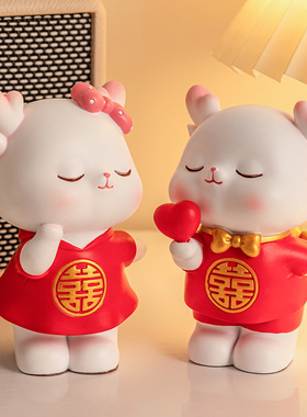 新婚礼物送新人情侣摆件结婚客厅家居装饰品婚房布置闺蜜订婚礼品