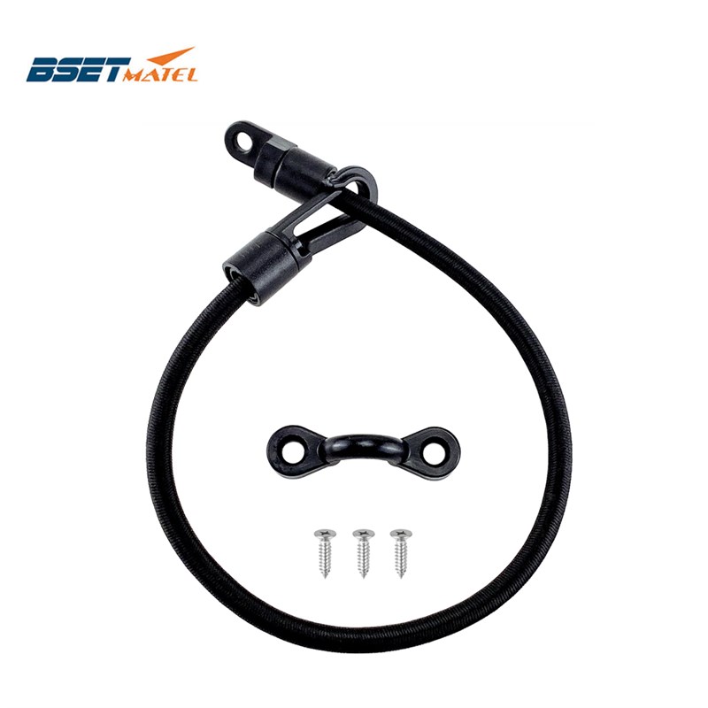防丢弹力失手绳 可调绳钩扣 鱼竿拉杆固定器带 冲浪板皮划艇配件