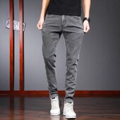 2024年春秋款 牛仔裤 秋季 小脚休闲长裤 男款 修身 弹力男裤 新款 子男士