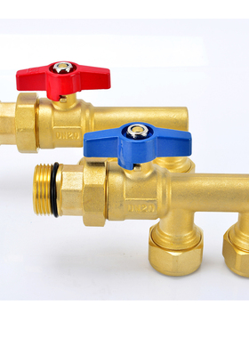 F阀分地暖分水器增加两路专用阀门分水器末端球阀1620 2025转1寸