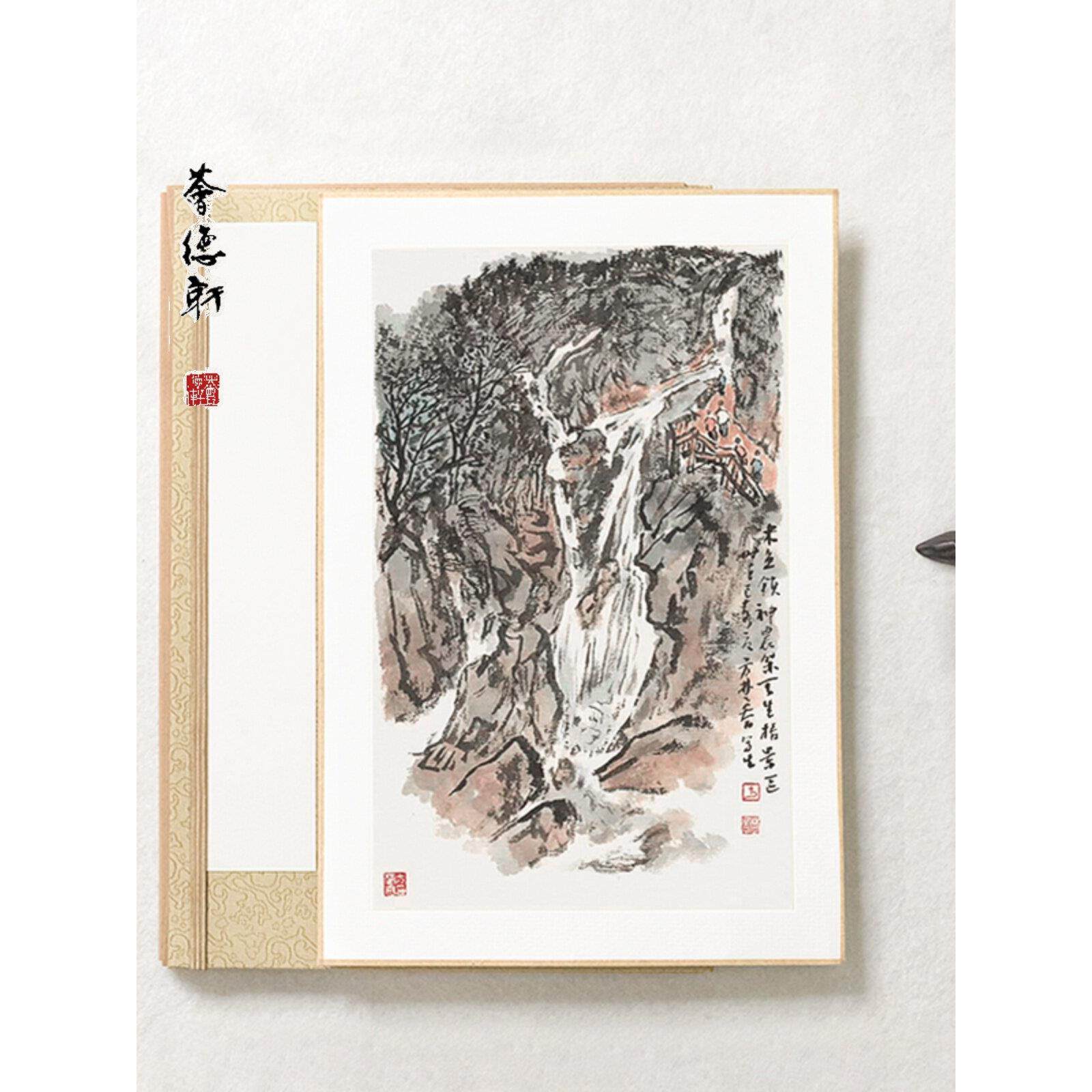 惠德轩半生宣纸、花鸟、国画、写意、绢本、十二面书画镜片、边软