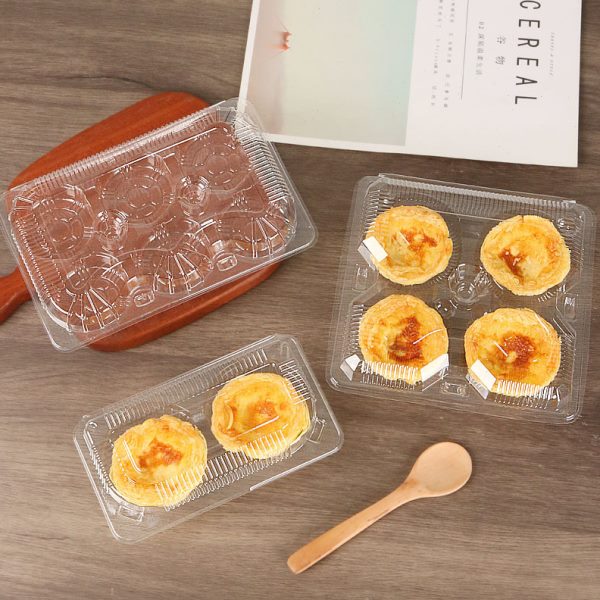 2格 4格 6格蛋挞吸塑盒BOPS西点盒糕点盒吸塑盒透明盒