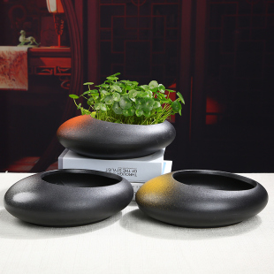 铜钱草水培花盆陶瓷大号清仓水仙花睡莲碗莲金钱草无孔水养专用盆
