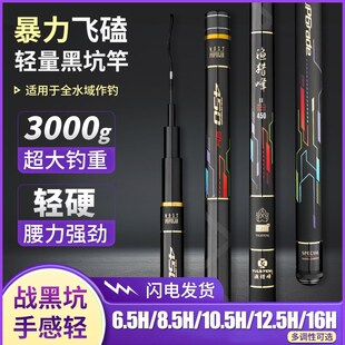 渔猎峰二代黑坑竿6.5H8.5H10.5H12.5H16H19调飞磕飞抄抢鱼台钓竿