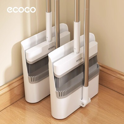 ecoco家用扫把簸箕轻松除毛发