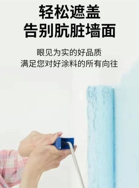 环保乳胶漆室内家用白色内墙面漆油漆涂料彩色刷墙自刷小桶补墻漆