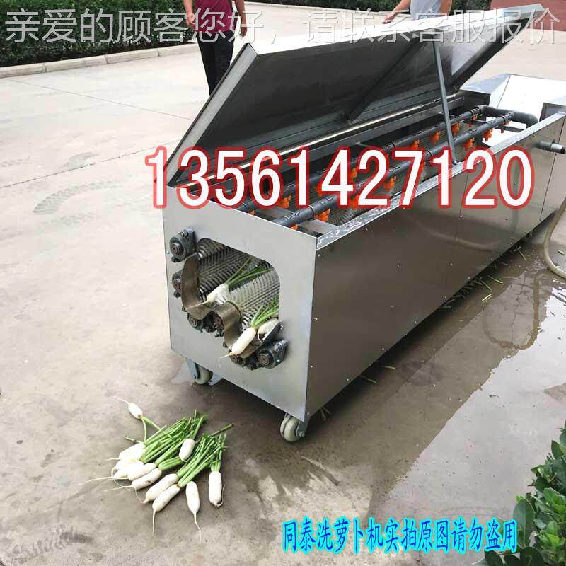 螺旋洗毛辊萝卜机卜 红皮萝白BQXC-220萝卜清洗机青 萝卜水果萝卜