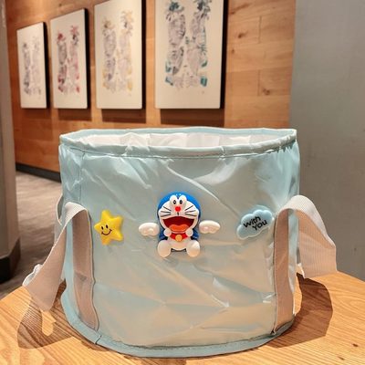 袋可折叠泡脚桶子泡脚足浴盆旅行神器可爱保温卡通便携式户外创意