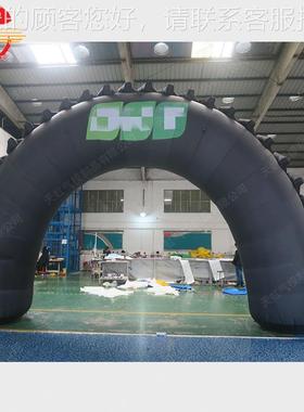 充气黑色轮胎拱门 形广彩告模型拱门8752定制异 虹门 门店广告门
