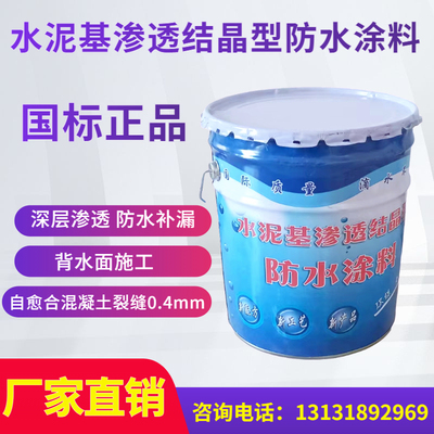 水泥基渗透结晶型防水涂料隧道大坝水库混凝土背水面防水填缝剂