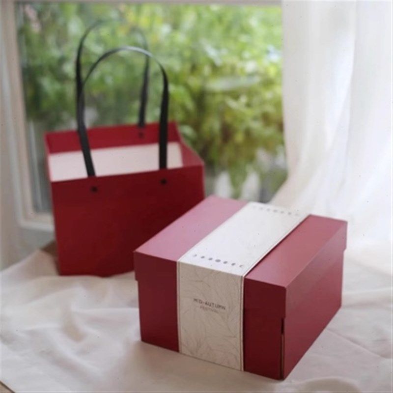 2024红色高档中秋月饼礼盒包装盒冰皮流心礼品盒子8粒10粒装礼盒