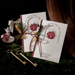 结婚誓言卡婚礼新郎新娘一对创意高档誓言手卡致辞卡手写宣言本