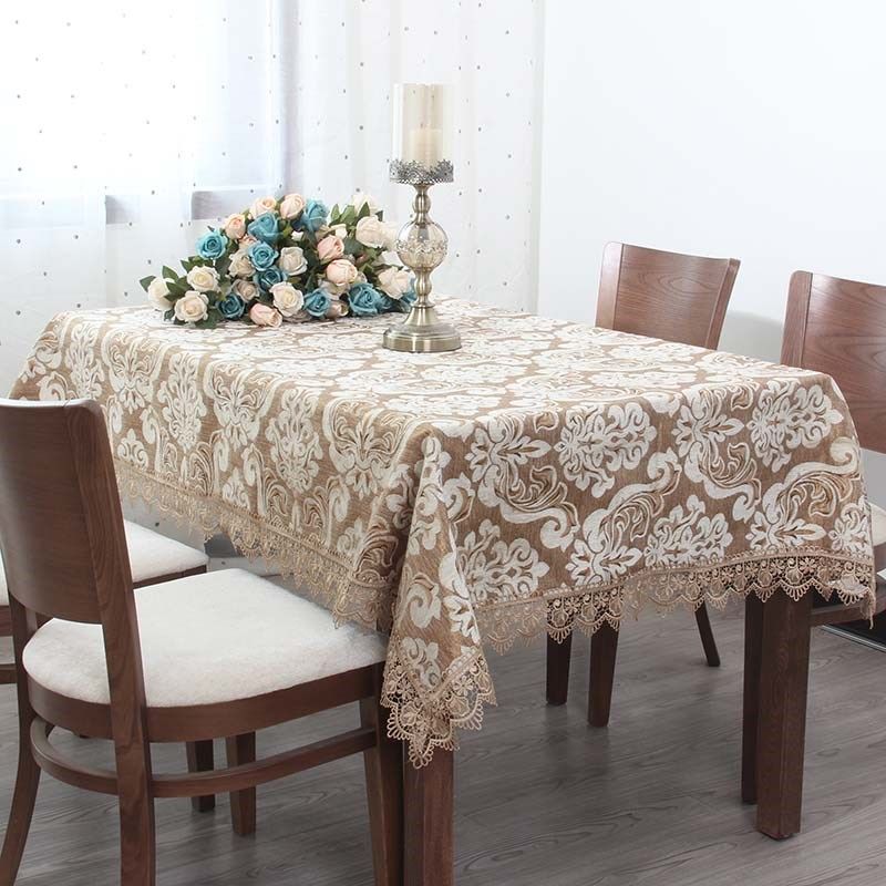 青眉布艺古典浅咖色欧式桌布奢华长方形茶几布台布大马士革餐桌布,居家布艺,桌布,淘宝优惠券,粉丝福利购,淘宝优惠卷