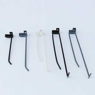 超市货架双线挂钩横梁配件大全副食品零食饰品展示黑白色方管挂钩