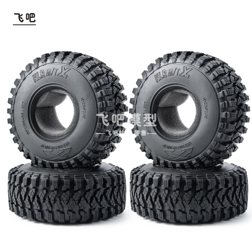 2.2寸仿真胎皮 125MM攀爬夹胎轮胎SCX10 RR10幽灵TRX4 KM2