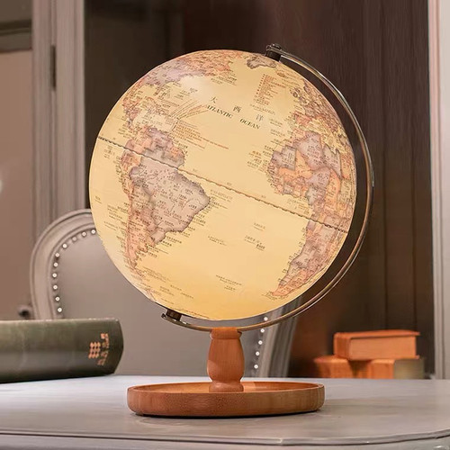 25cm大号复古立体浮雕fun充电触控 AR地球仪儿童学生装饰摆件刻字
