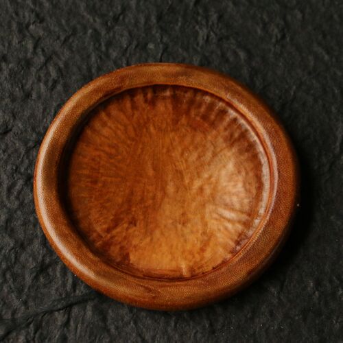 【直径约12.5厘】精选十几年老玉竹竹节纯手工精工打磨大漆茶盘竹