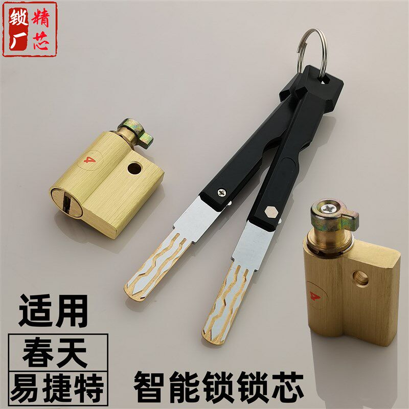 适用春天易捷特福新星月神防盗门智能锁指纹锁锁芯锁头异形锁芯
