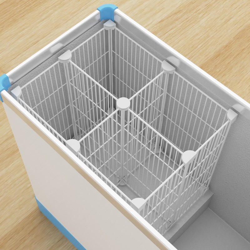 冰柜内置物筐分割篮台阶47冷冻分隔板冰箱隔断分格网隔层架食品筐