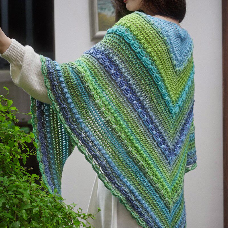 编织人生291年华 复古段染钩针羊毛披肩材料包 手工diy毛线秋冬新,服饰配件/皮带/帽子/围巾,DIY编织材料包,淘宝优惠券,粉丝福利购,淘宝优惠卷