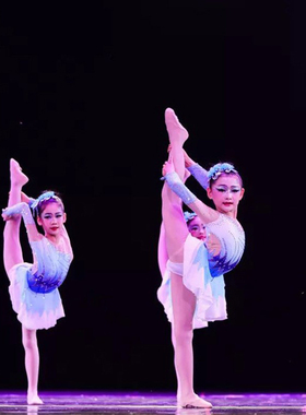 第十届小荷风采冰上花枝俏女童舞蹈演出服儿童校园艺术团健美操服