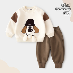 男宝卫衣套装秋天男女童帅气春秋装裤子婴儿洋气秋季时尚外出潮服