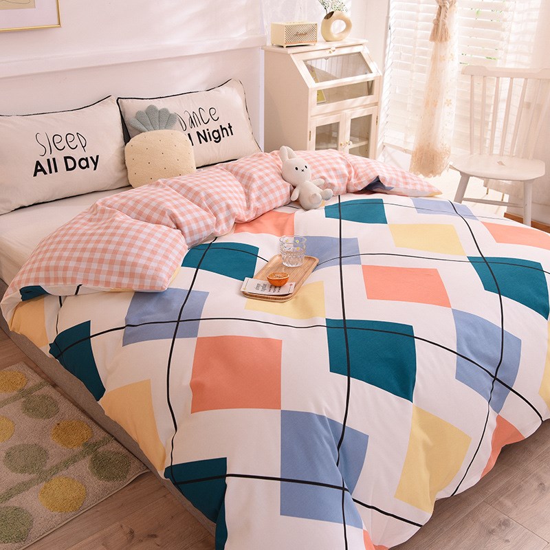 秋冬全棉加厚磨毛被套学生宿舍160x210纯棉被罩小清新双人220x240