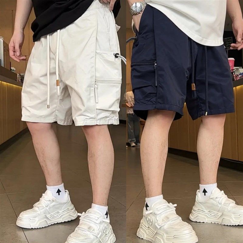 夏季美式潮牌工装多口袋休闲短裤男士时尚户外百搭直筒透气五分裤,男装,短裤,淘宝优惠券,粉丝福利购,淘宝优惠卷