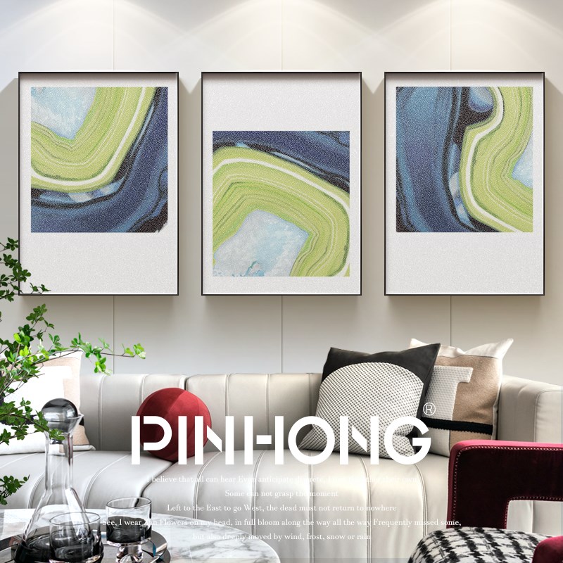 PINHONG 轻奢客厅装饰画现代软装艺术挂画卧室玄关餐厅个性壁画图片
