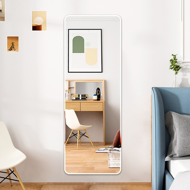 全身穿衣镜贴墙自粘壁挂少女卧室学生宿舍寝室挂墙大试衣镜子粘贴