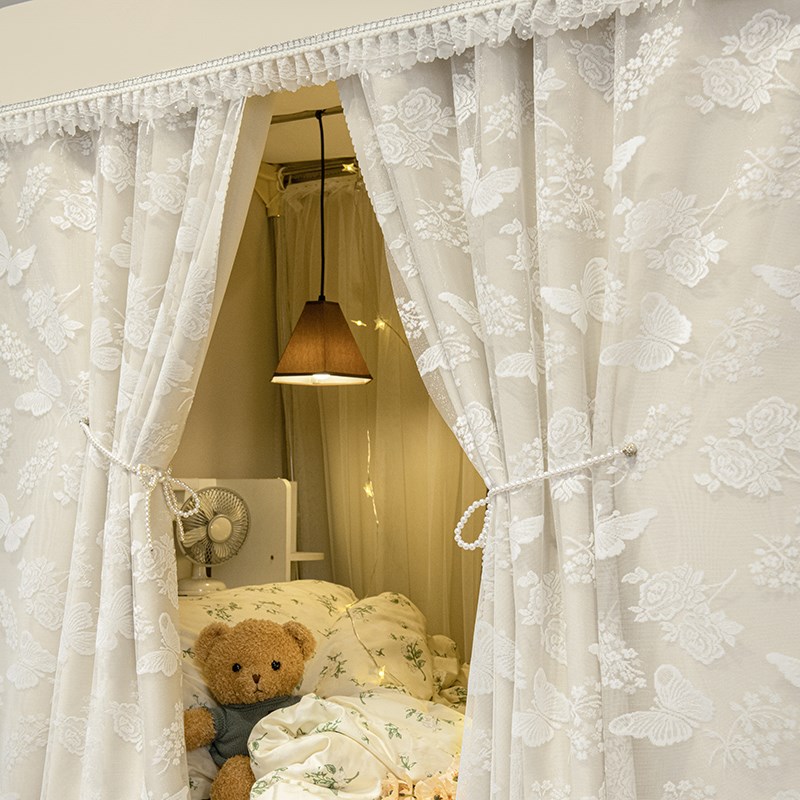 简单点床帘大学宿舍上铺u型滑轨道女生寝室下铺物理遮光遮挡帘子