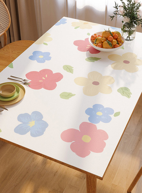 家用皮革桌布防水防油小清新pvAc防烫简约餐垫茶几桌垫电视柜垫子