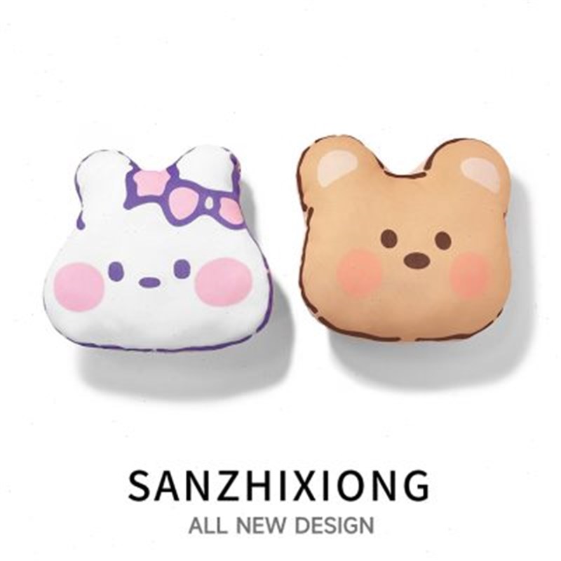 汽车腰靠枕可爱车内座椅护腰靠垫车用护颈枕车载抱枕头枕腰靠套装