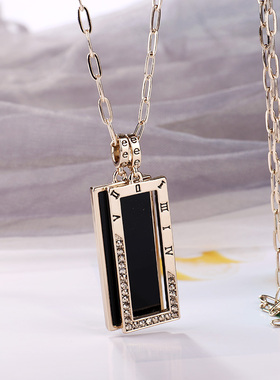 2021年新款潮百搭网红毛衣链女秋冬高级吊坠长款项链时尚挂件装饰