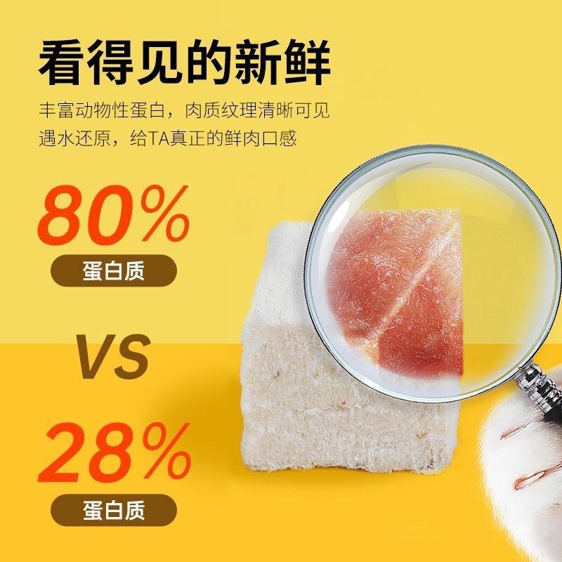 鸡肉粒冻干猫零食鸡胸肉宠物零食狗粮仓鼠乌龟磨牙猫咪冻干500g