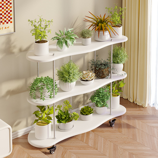 花架子室内阳台客厅多肉展示架落地式置物架不R锈钢可移动多层阶