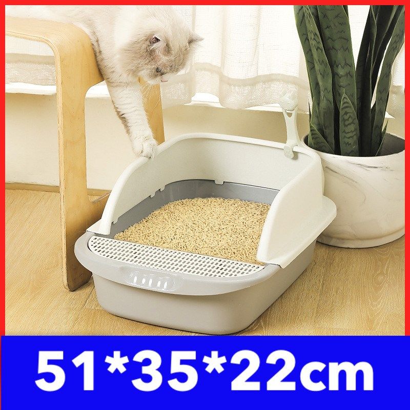 猫屎盆尿壶猫砂盆高围栏猫厕所大号防外溅防带沙小幼猫沙盆猫用品