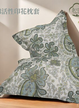 纯棉枕套一对装g100全棉成人男女枕芯套加厚枕罩枕头套48x72cm宿